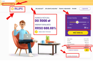Rupi.pl pożyczka przez internet bez zaświadczeń